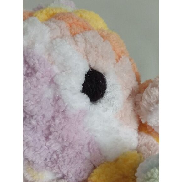 Handmade Small Colorful Plush Varg Pastel Crochet Amigurumi Stuffed Octopus - Picture 5 of 9